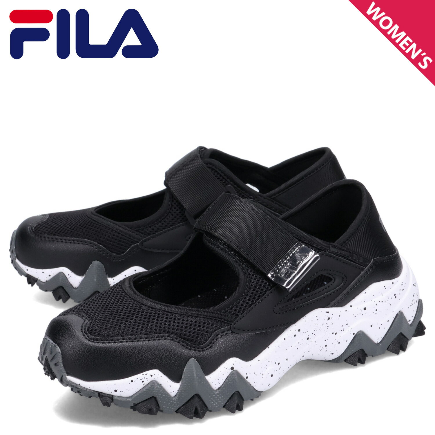 【クーポンで最大1000円OFF！5/16 10:59まで】 FILA フィラ サンダル シューズ オークモントリカバー レディース 厚底 OAKMONT RECOVER ブラック 黒 USS24028-003