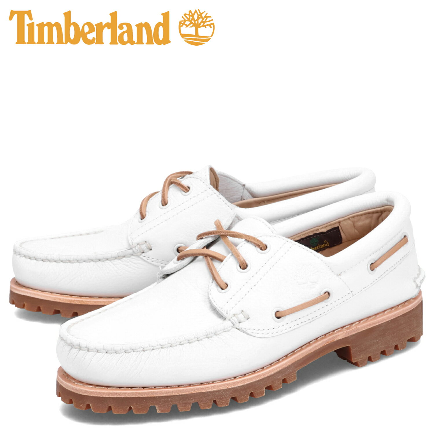 ティンバーランド Timberland デッキシューズ モカシン オーセンティック 3アイレット スリーアイ メンズ AUTHENTICS 3EYE LUG ホワイト 白 A4149