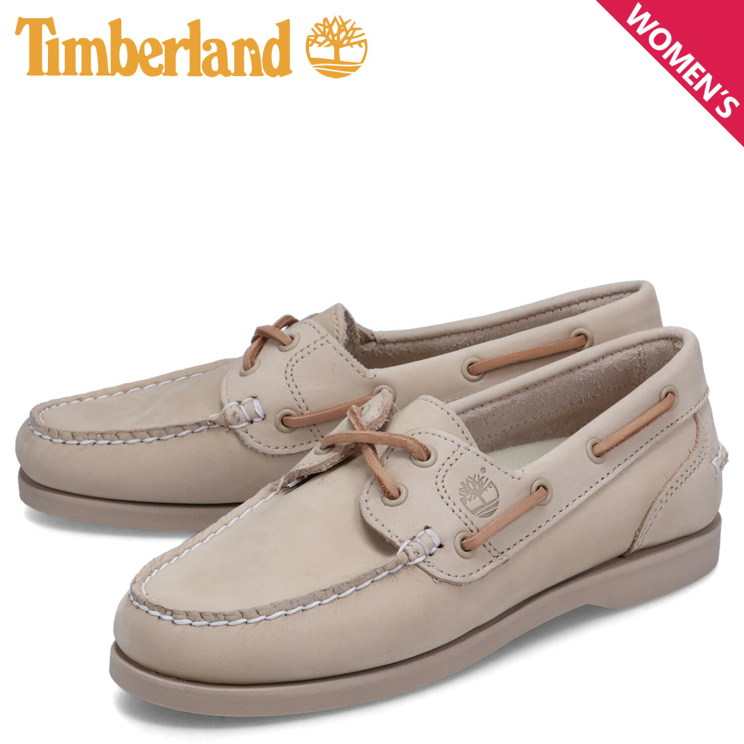 ティンバーランド 【クーポンで最大1000円OFF！5/16 10:59まで】 ティンバーランド Timberland デッキシューズ モカシン ツーアイ クラシック ボート レディース CLASSIC BOAT SHOES ベージュ A627V