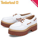 【クーポンで最大1000円OFF！5/1 10:59まで】 ティンバーランド Timberland デッキシューズ モカシン ストーン ストリート スリーアイ レディース 厚底 STONE STREET 3 EYE ホワイト 白 A64F4