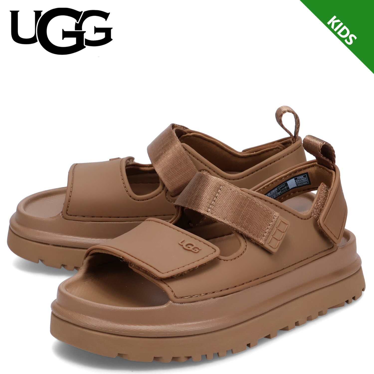 楽天スニークオンラインショップ【クーポンで最大1000円OFF！5/16 10:59まで】 UGG アグ サンダル ストラップサンダル ゴールデングロウ キッズ 厚底 GOLDENGLOW ブラウン 1152813K