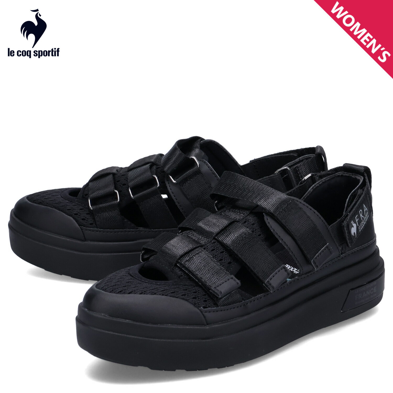 ルコック スポルティフ le coq sportif スニーカー LA セーヴル PF BLT レディース 厚底 LA SEVRES PF BLT ブラック 黒 QL3XJC35BKのサムネイル