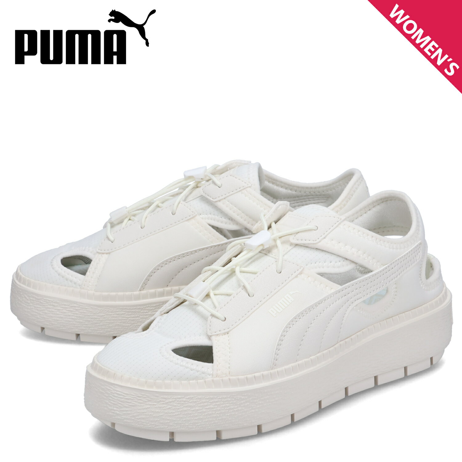 PUMA プーマ スニーカー サンダル プラットフォーム トレース ライト ミュール レディース 厚底 PLATFORM TRACE LITE MULE MU ホワイト 白 399153-01