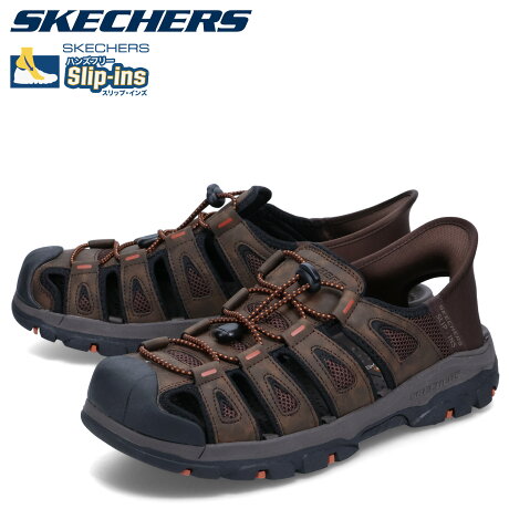 スケッチャーズ SKECHERS スリップインズ トレスメン ノルビック サンダル スポーツサンダル メンズ SLIP-INS TRESMEN NORVICK ダーク ブラウン 205187