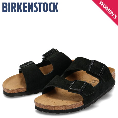 ビルケンシュトック BIRKENSTOCK アリゾナ サンダル レディース 細幅 スエードレザー ARIZONA ブラック 黒