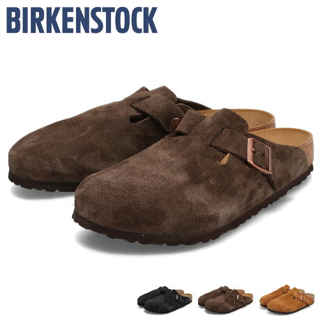 ビルケンシュトック BIRKENSTOCK ボストン サンダル メンズ 普通幅 スエードレザー BOSTON ブラック ブラウン 黒