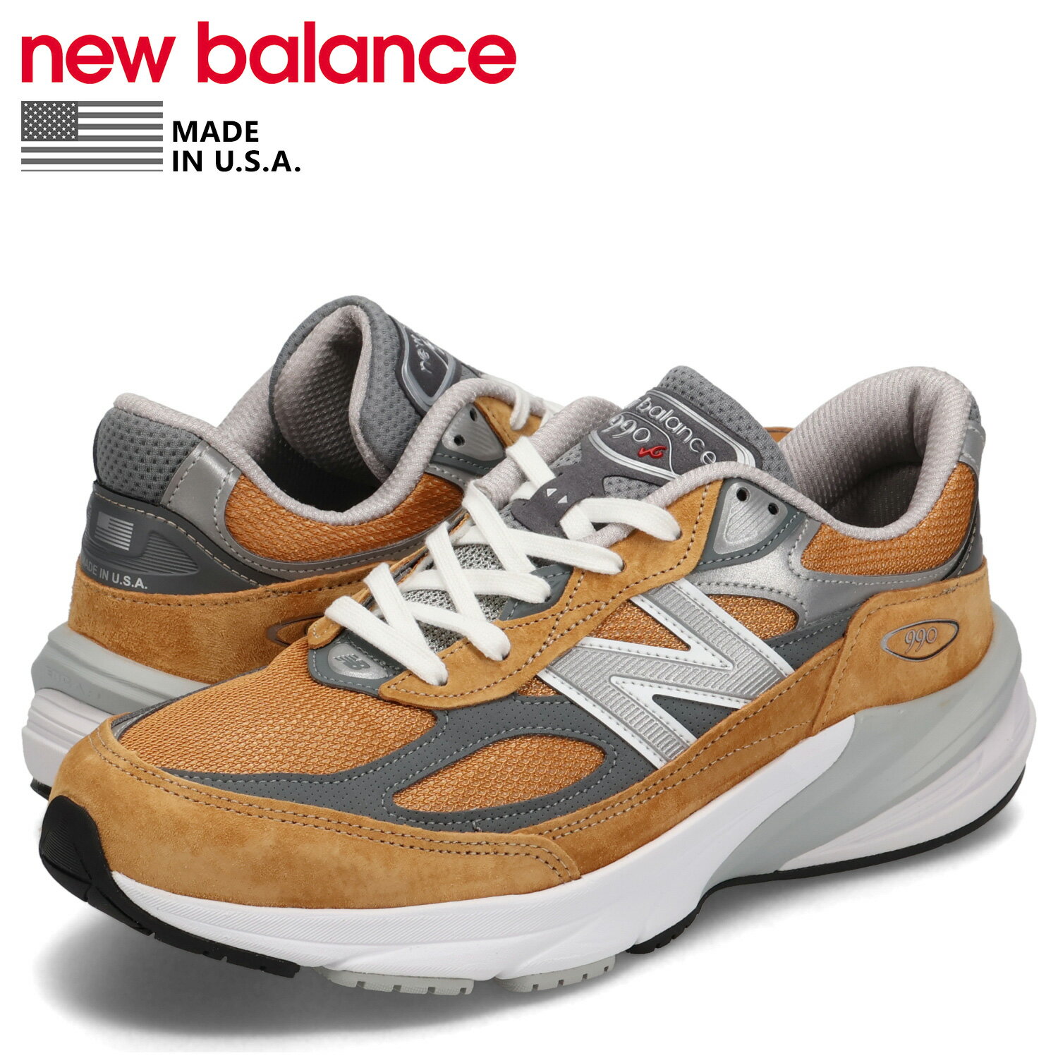 ニューバランス new balance 990 スニーカー メンズ Dワイズ MADE IN USA ブラウン U990TN6