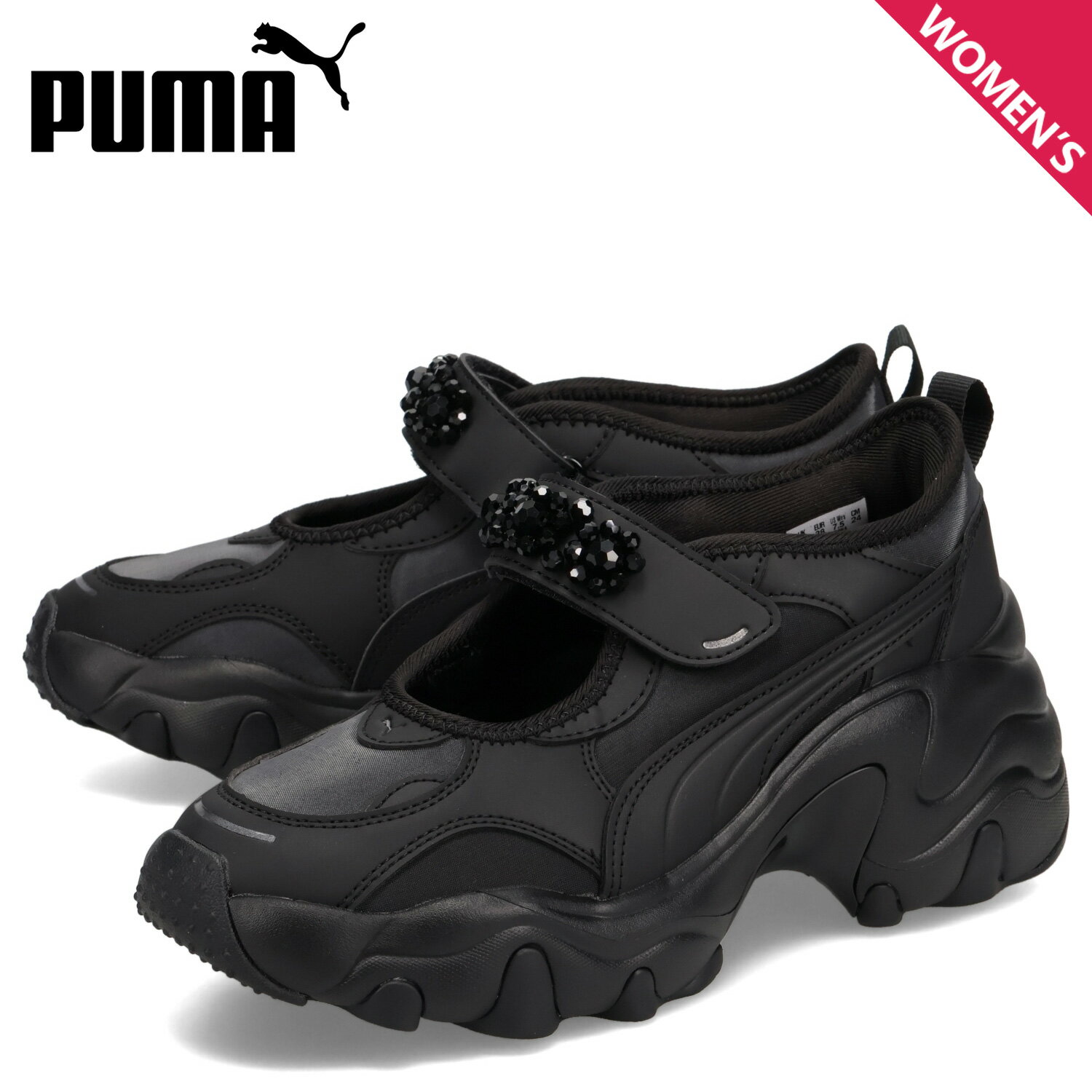 PUMA プーマ サンダル ウェッジサンダル パルサー ウェッジ グリッツ レディース 厚底 PULSAR WEDGE SANDAL GLITZ ブラック 黒 399002-01