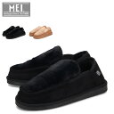 MEI メイ ムートンシューズ フェイクファー ルームシューズ メンズ FUR MOCASHOES ブラック ベージュ 黒 MEI-SHM-243013