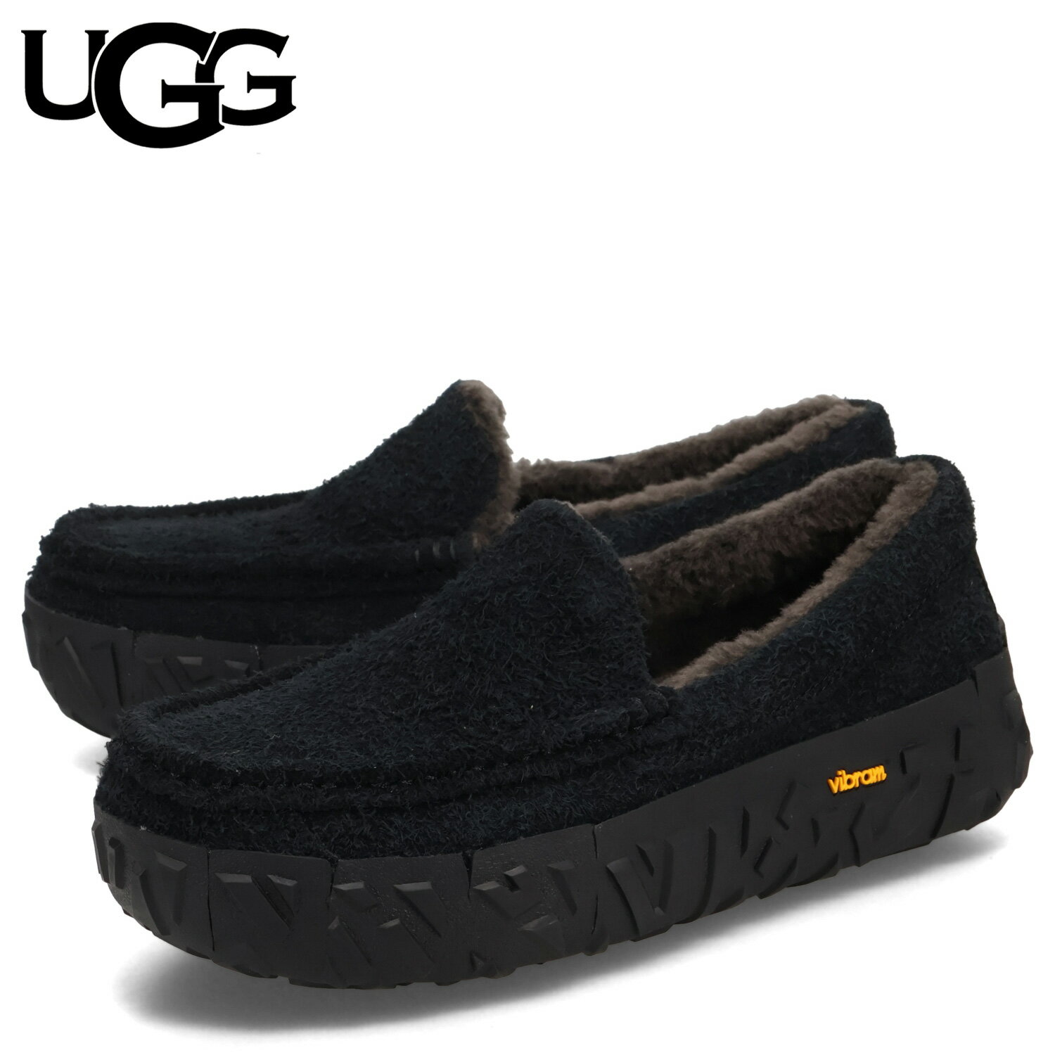 【最大1000円OFFクーポン発行中 12/2 11:59まで!】 UGG アグ スニーカー スリッポン ローファー アスコット ビブラム ラップ テック メンズ ASCOT VIBRAM WRAP TECH ブラック 黒 1167670 【正規品】