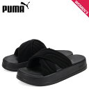 PUMA プーマ サンダル スライドサンダル リードキャット プラットフォーム レディース 厚底 LEADCAT PLATFORM ブラック 黒 400340-...