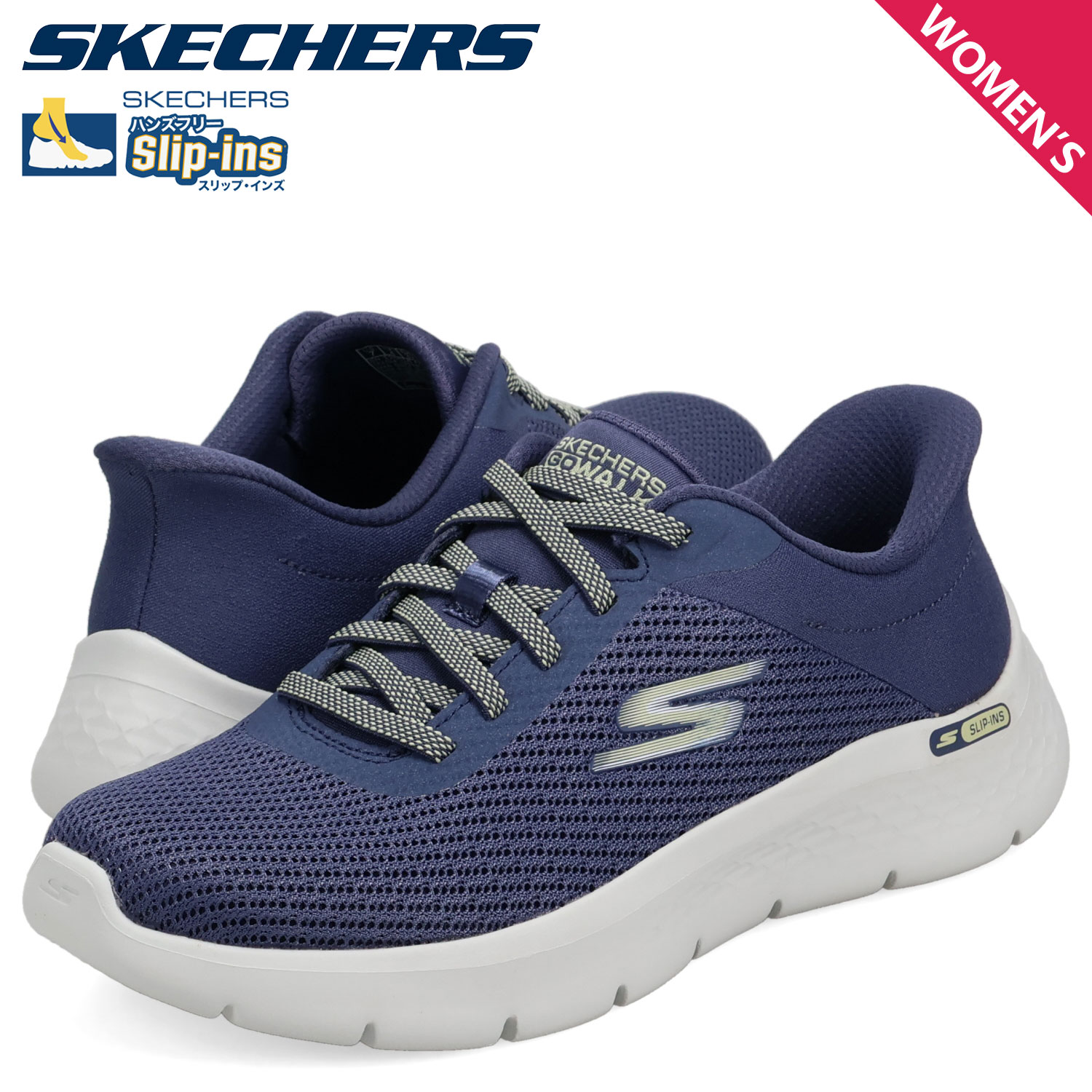 スケッチャーズ SKECHERS スリップインズ ゴーウォーク フレックス カーラ スニーカー レディース HANDS FREE SLIP-INS GO WALK FLEX KRYSTA ブルー 125516-BLGR