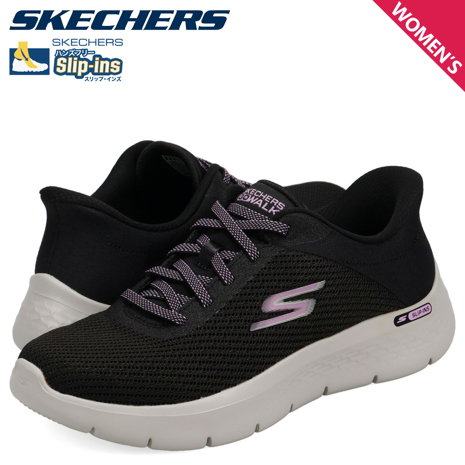 スケッチャーズ SKECHERS スリップインズ ゴーウォーク フレックス カーラ スニーカー レディース HANDS FREE SLIP-INS GO WALK FLEX KRYSTA ブラック 黒 125516-BLK