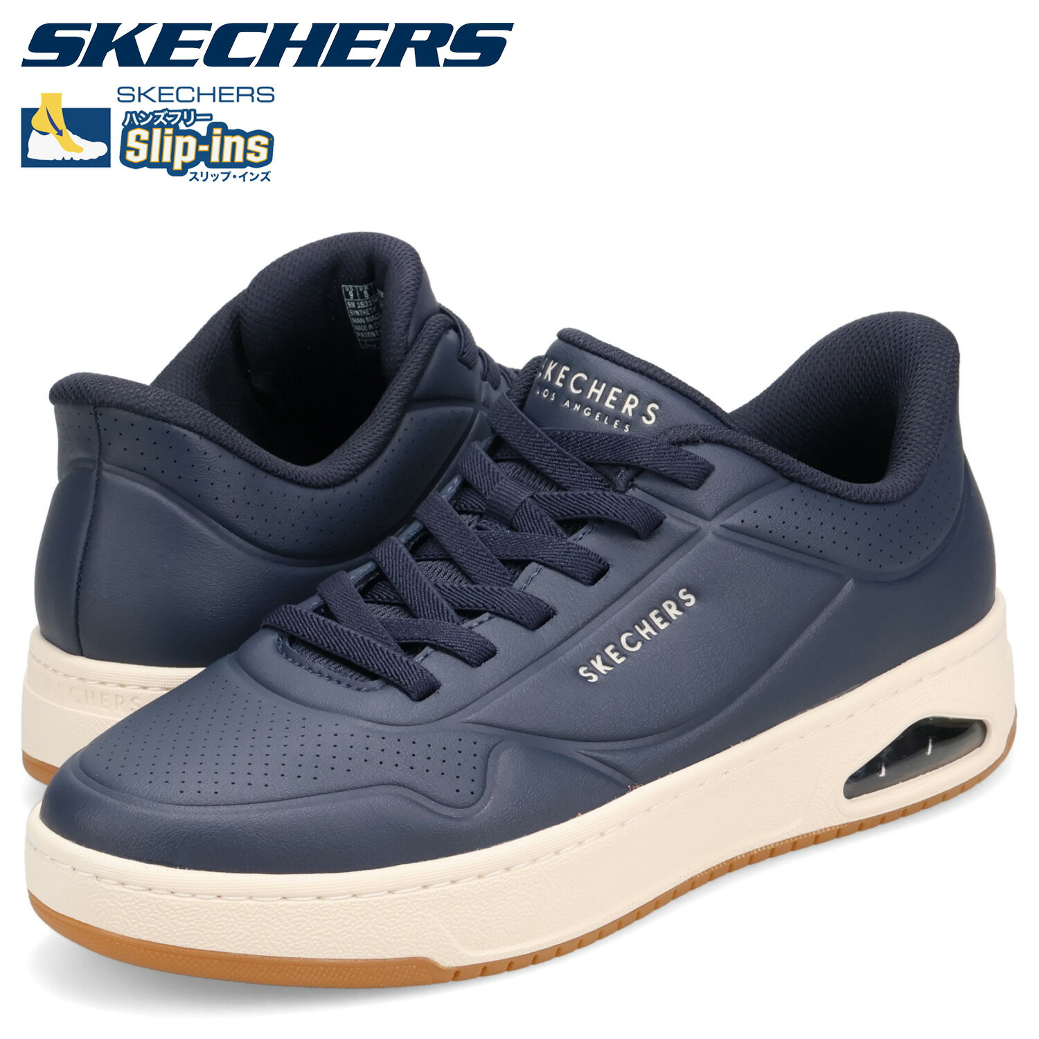 【最大1000円OFFクーポン発行中 12/11 11:59まで！】 スケッチャーズ SKECHERS スリップインズ ウノ CTL レイング ロー スニーカー メンズ SLIP-INS UNO CTL ネイビー 183156