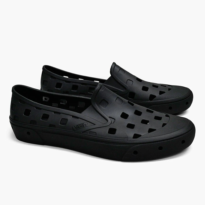 VANS SLIP-ON TRK VN0A5HF8BLK[バンズ スリッポン トレック][メンズ/ヴァンズ/マリンシューズ/サンダル/チェック/黒/USA企画]