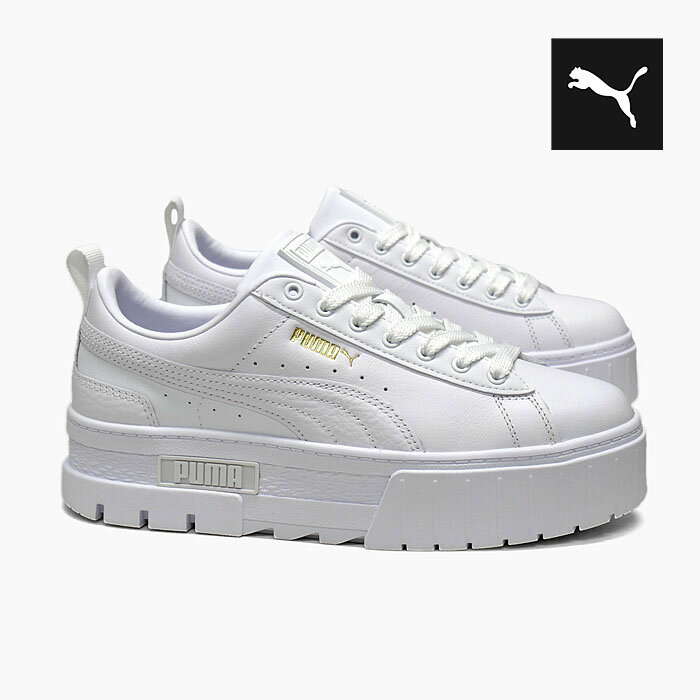 プーマ レザースニーカー メンズ 【毎日発送】PUMA MAYZE CLASSIC W 384209-01[プーマ メイズ クラシック ウィメンズ 白][スニーカー/レディース/レザー/厚底/人気]