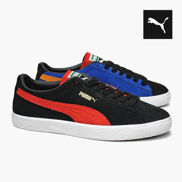 【プーマ スエード】PUMA SUEDE VTG TEAMS 386581-02 プーマ スウェード ヴィンテージ チームス 黒赤青/スニーカー/メンズ/スエード/ビンテージ