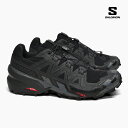 サロモン トレイルランニングシューズ メンズ レディース SALOMON SPEEDCROSS 6 M/L41737900 W/L41742800 スピードクロス6 軽量 トレランシューズ ハイキングシューズ 黒