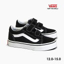 【毎日発送】バンズ オールドスクール キッズ ベルクロ VANS OLD SKOOL V TD VN000D3YBLK US企画 黒白 スエード キャンバス スニーカー ベビーシューズ 子供靴