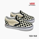 【毎日発送】バンズ クラシック スリッポン ベビーシューズ チェック VANS CLASSIC SLIP-ON T VN000EX8BWW ヴァンズ スニーカー チェッカーボード 黒白 キャンバス 赤ちゃん靴 US企画