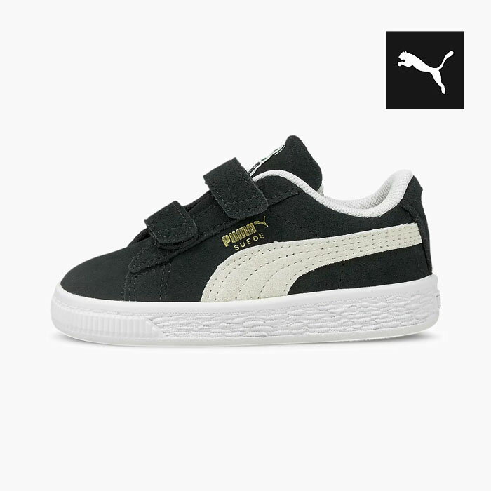 プーマ ベビー スニーカー スウェード クラシック ベルクロ PUMA SUEDE CLASSIC XXI V INFANT 380564-01 黒 スエード ガールズ ボーイズ キッズ