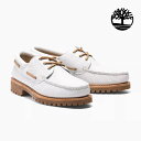 ティンバーランド 3アイレット TIMBERLAND 3 EYELET CLASSIC LUG WHITE 0A4149 スリーアイ クラシックラグ メンズ レザー モカシンシューズ ホワイト 白 定番