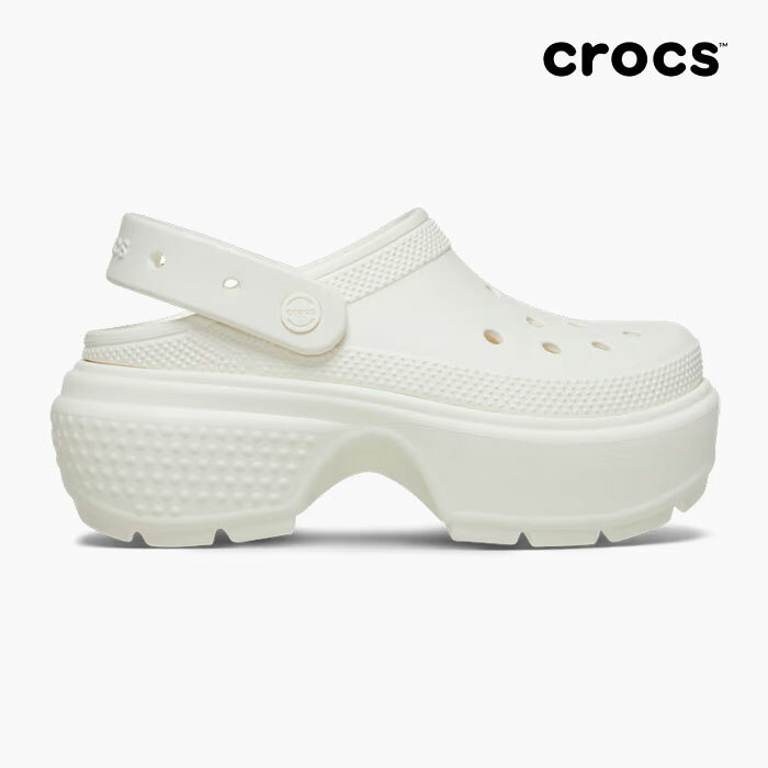 【毎日発送】クロックス レディース ストンプ クロッグ サンダル CROCS STOMP CROG CHALK 209347 0WV チョーク ホワイトベージュ 厚底 ハイヒール