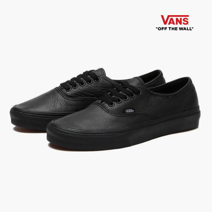 【毎日発送】バンズ オーセンティック レザー オールブラック VANS AUTHENTIC VN000JRAL3B ヴァンズ スニーカー 黒 メンズ レディース US企画のサムネイル