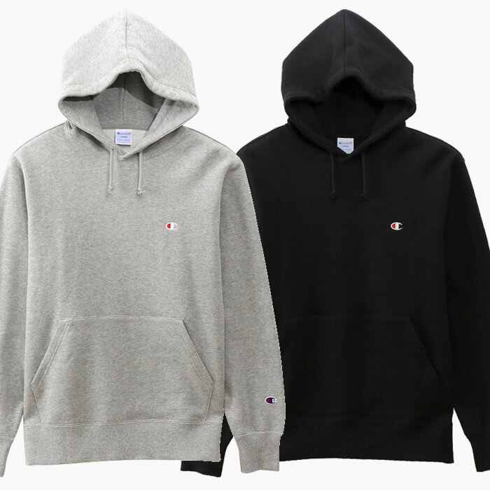 チャンピオン プルオーバー パーカー CHAMPION PO HOODED SWEATSHIRT メンズ フーディー オックスフォードグレー/黒 C3-Q101