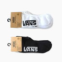 VANS スニーカーソックス 3足セット VANS CLASSIC SUPER NO-SHOW(3PK)[VN000XS9WHT VN000XS9BLK] 黒 白 メンズ 靴下 USA企画