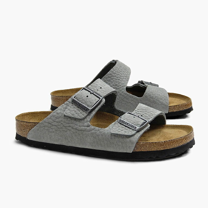 BIRKENSTOCK ARIZONA SFB 1019031[ビルケンシュトック アリゾナ ソフトフットベッド][サンダル/メンズ/ヌバックレザー/グレー/狭幅/2021春夏]