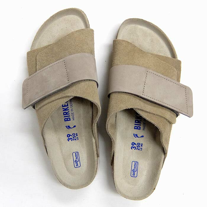 BIRKENSTOCK KYOTO 1019292[ビルケンシュトック キョウト][ベージュ グレー/メンズ/レディース/ヌバック/スウェード レザー/ソフトフットベッド/ビルケン/チューリッヒ] 1