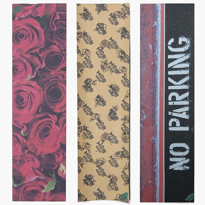 MOBGRIP モブグリップ デッキテープ デザイン グリップテープ スケートボード クリア 透明 ローズ ブーケ NO PARKING