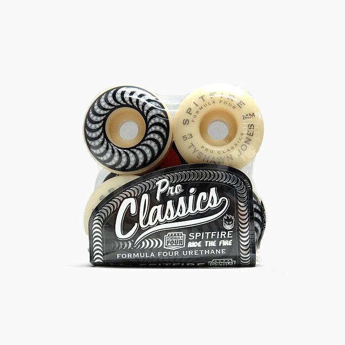 【5%OFF】SPITFIRE PRO F4 99D CLASSIC TYSHAWN 53mm スピットファイヤー フォーミュラフォー クラシック ウィール スケートボード スケボー パーク 白 黒