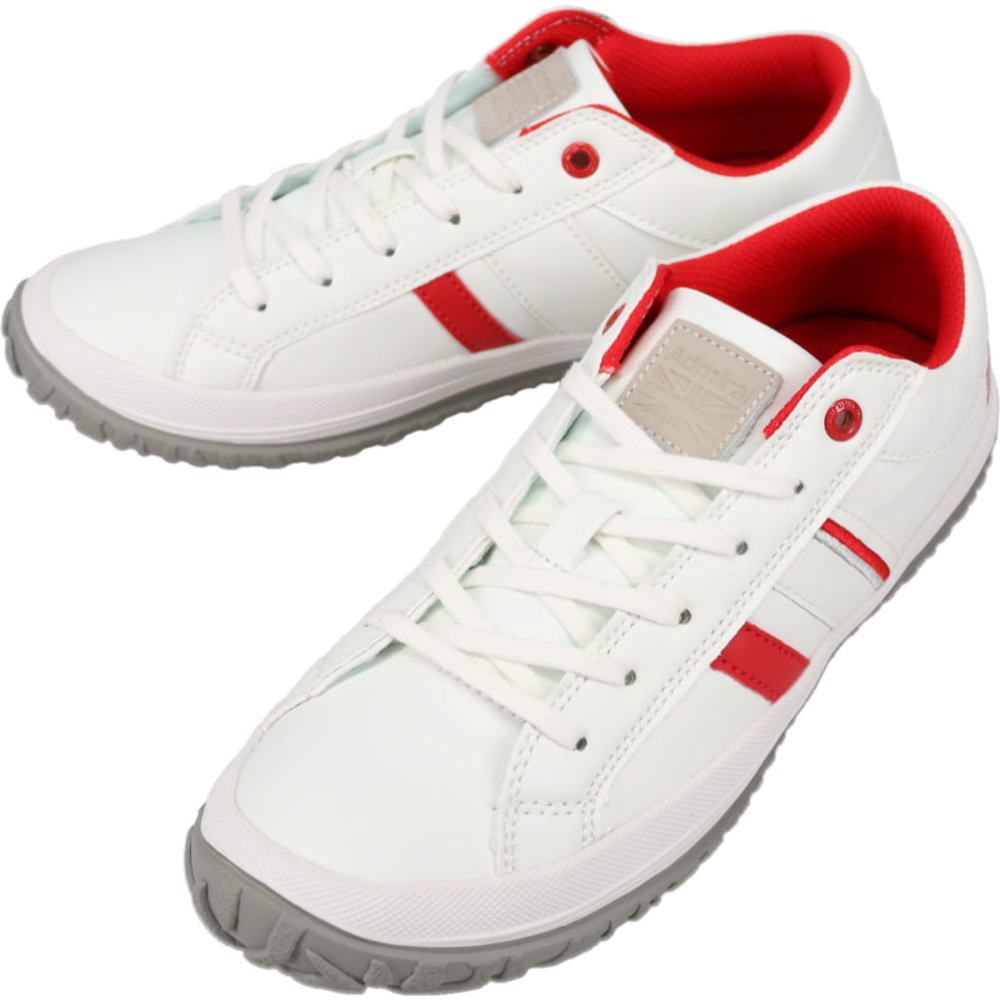 Rakuten - 4月限定！最大全額ポイント還元※要エントリー アドミラル Admiral スニーカー アリー ALLIE ホワイト/レッド White/Red AD901【GKOI】
