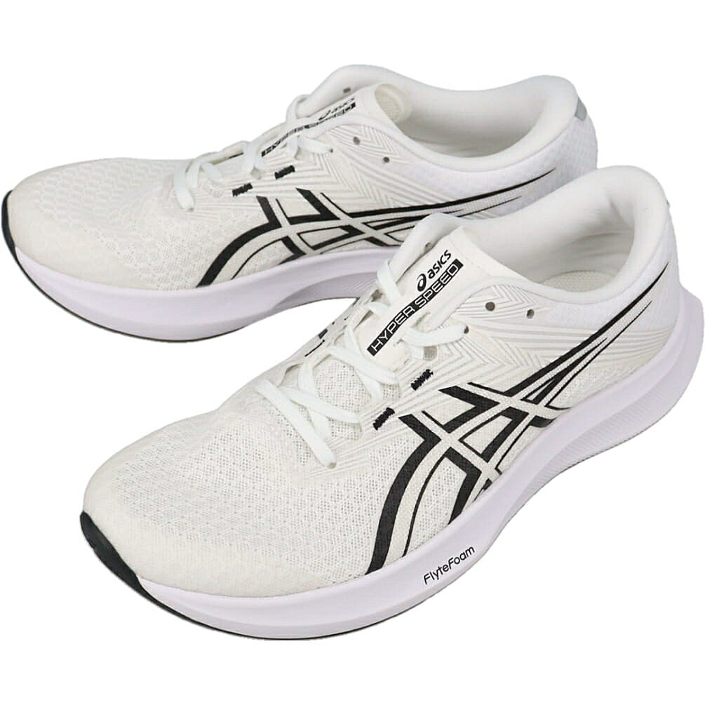 アシックス asics ウォーキングシューズ ハイパースピード 5 HYPER SPEED 5 ホワイト/ブラック 1012B863-100【GJOL】