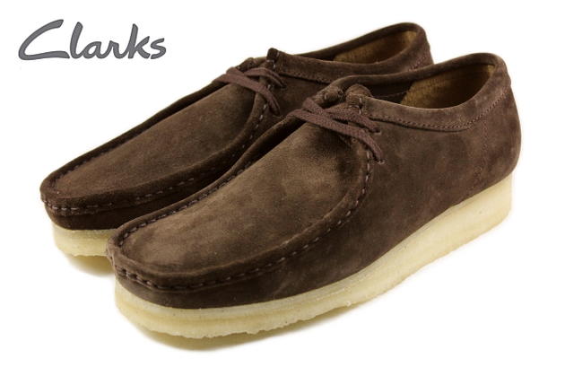 ClarksクラークスWALLABEEワラビーダークブラウンスエード336E-DBRS