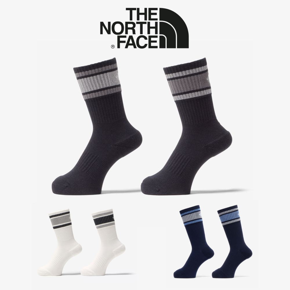 Rakuten - 4月限定！最大全額ポイント還元※要エントリー ［返品交換不可］ノースフェイス THE NORTH FACE 靴下 TNF リフレクト 2P クルー NN82414 K(ブラック) W(ホワイト) AN(アビエイターネイビー)【GJOM】