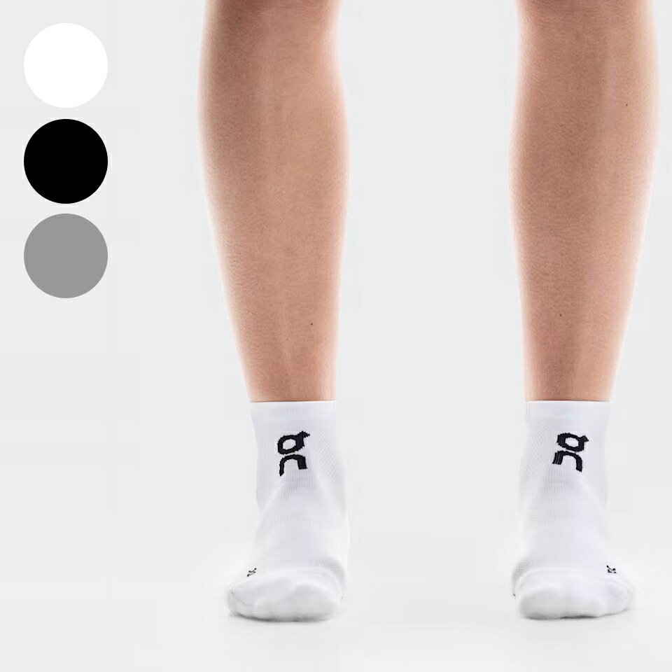 オン On 靴下 2足組 コア ラン ソック ミッド 2パック Core Run Sock Mid 2P WHITE(2UF10070069) BLACK(2UF10070553) GLACIER(2UF10070561)［C］【GJOM】