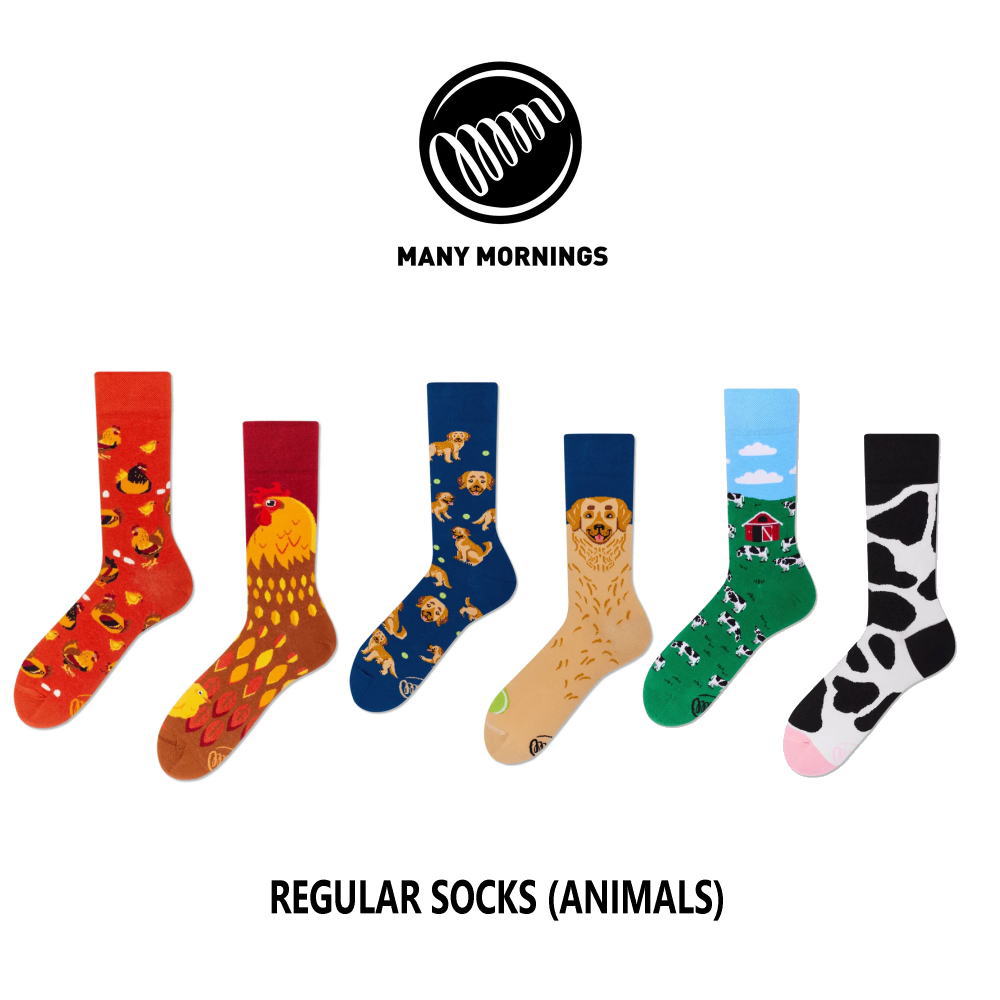 【最大全額ポイント還元※要エントリー】メニーモーニングス MANY MORNINGS 靴下 REGULER SOCKS Animals..