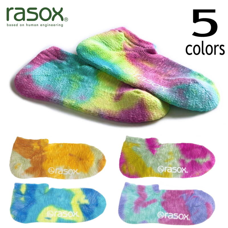 ［返品・交換不可］定番 ラソックス rasox ソックス 靴下 タイダイ ロウ CA091SN24 223 336 406 446 539［C］【GFOL】