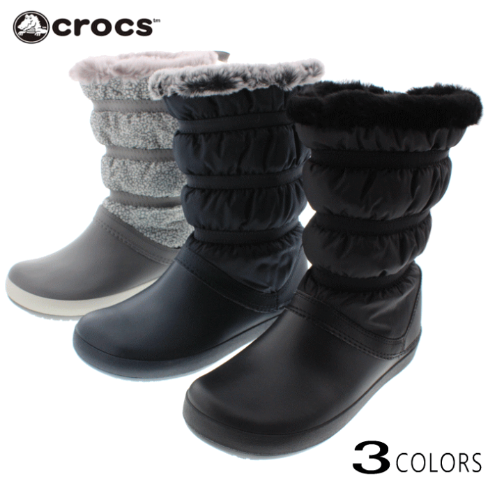 クロックス crocs クロックバンド ウィンター ブーツ ウィメンズ crocband winter boot w 205314 ブラック/ブラック(060) ネイビー(410) ドット/スモーク(998)【FMON】