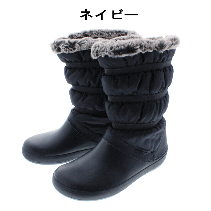 クロックス crocs クロックバンド ウィンター ブーツ ウィメンズ crocband winter boot w 205314 ブラック/ブラック(060) ネイビー(410) ドット/スモーク(998)【FMON】