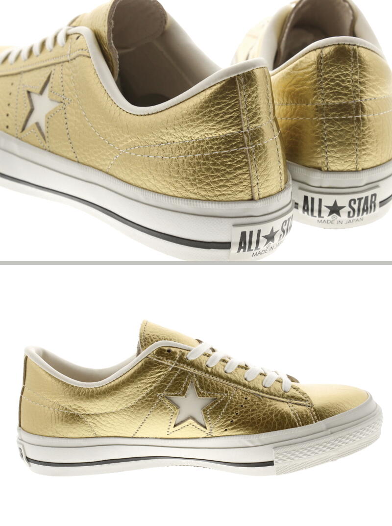 【靴ひも通しサービス実施中】 コンバース CONVERSE スニーカー ワンスター ジャパン メタリック ONE STAR J METALLIC ゴールド GLD 【GOON】