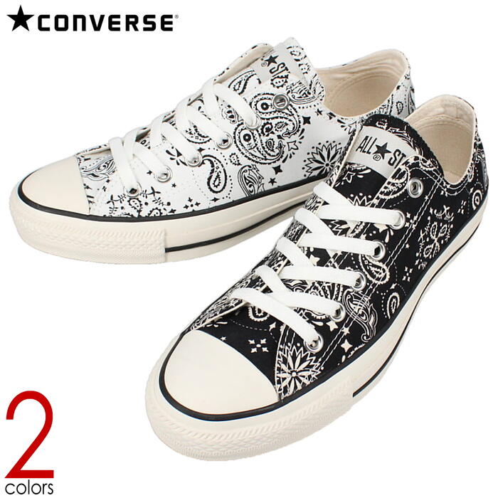 コンバース CONVERSE スニーカー オールスター バンダナ オックス ALL STAR BANDANA OX ブラック(1SC824) オフホワイト(1SC825) バンダナ付き 【GFFG】