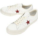 コンバース CONVERSE スニーカー ワンスター ジャパン EB レザー ONE STAR J EB LEATHER ホワイト/クリムゾンレッド 