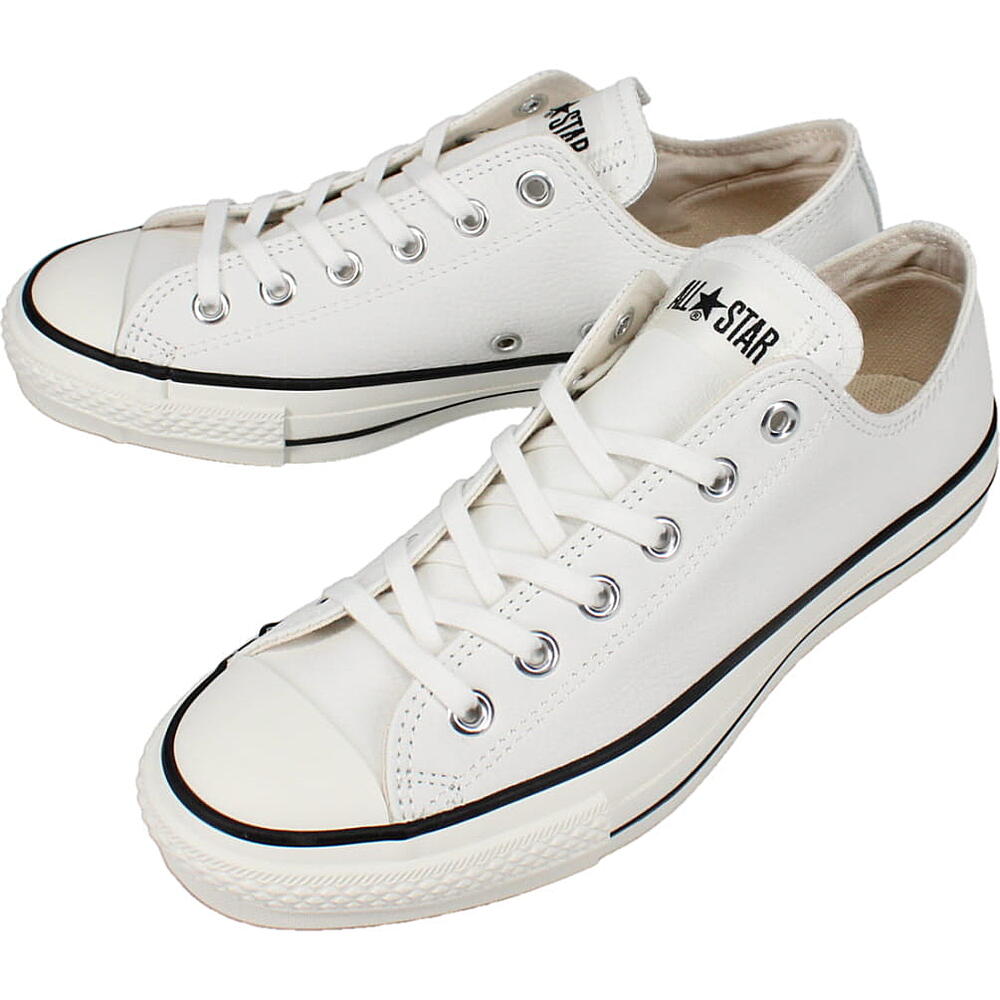 楽天すにーかー倉庫コンバース CONVERSE スニーカー レザー オールスター ジャパン オックス LEATHER ALL STAR J OX ホワイト【GHOM】