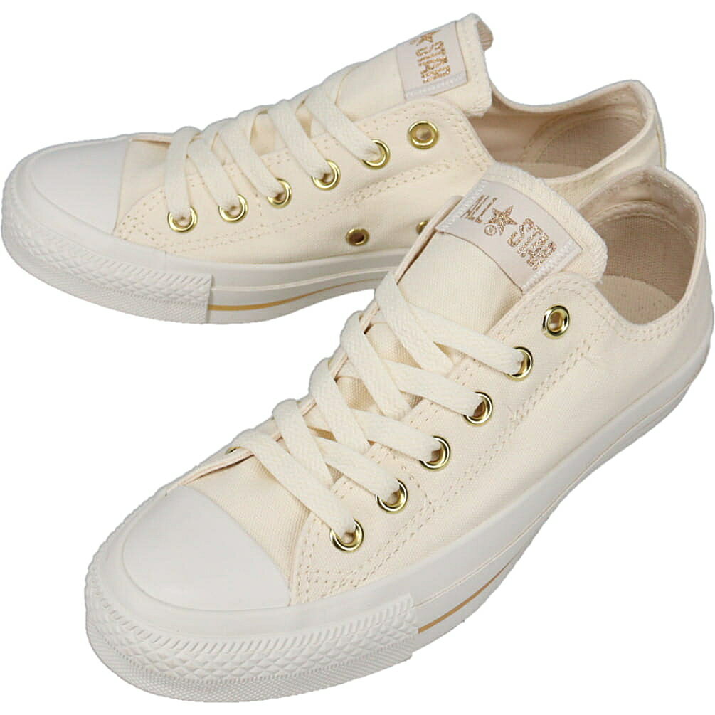 コンバース CONVERSE スニーカー オールスター ゴールドストライプ スリップ OX ALL STAR GOLDSTRIPE SLIP OX クリーム CREAM 1SE862 31316640【GJFF】