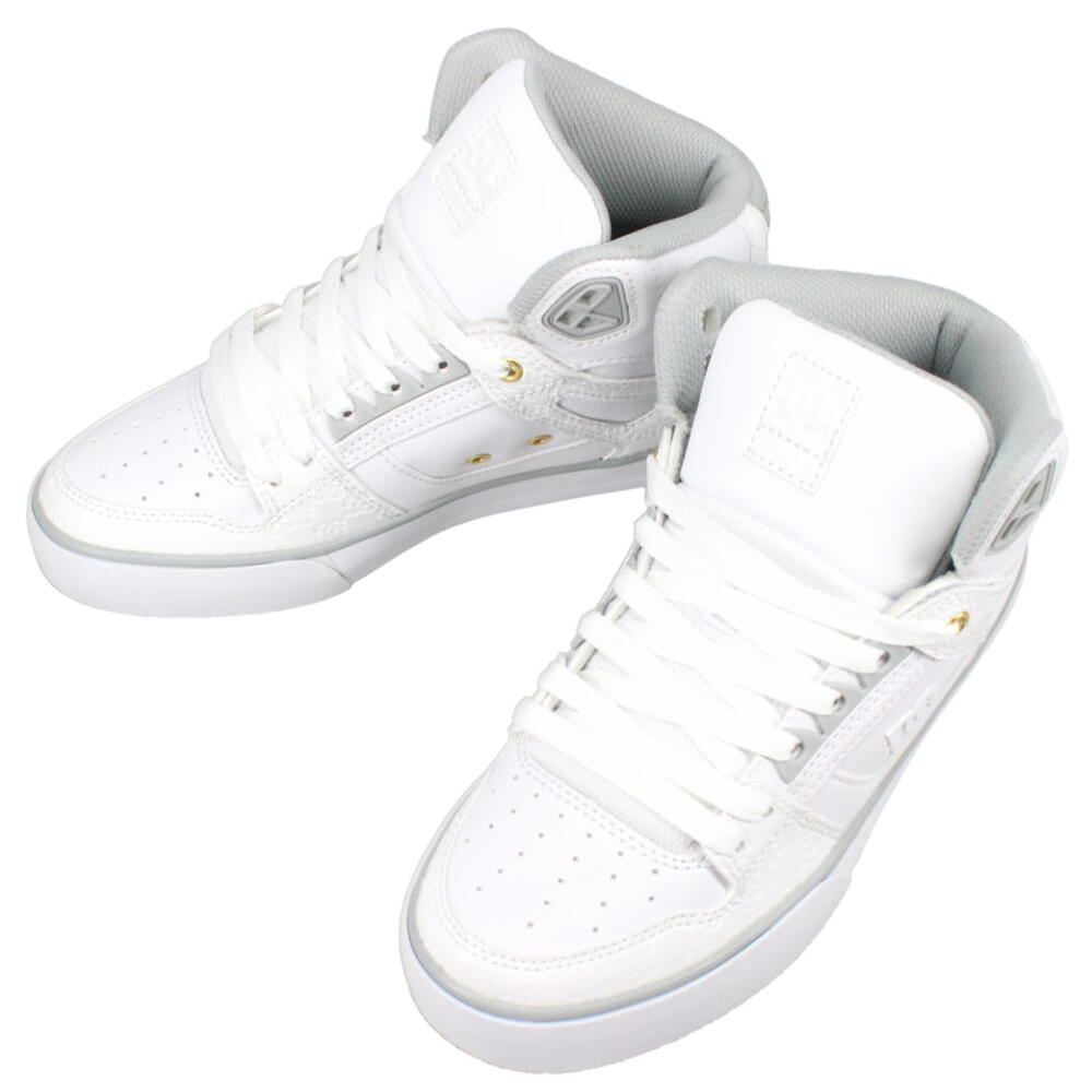 ディーシーシューズ DC SHOES スニーカー ピュア ハイ トップ WC SE SN PURE HIGH TOP WC SE SN ホワイト/シルバースパークル DM234028 WKL【GHOM】