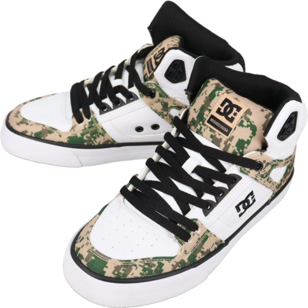 9月限定！最大全額ポイント還元※要エントリー ディーシーシューズ DC SHOES スニーカー ピュア ハイトップ SE SN PURE HIGH-TOP SE SN ホワイト/カモ DM264303 WCO 【GKOM】